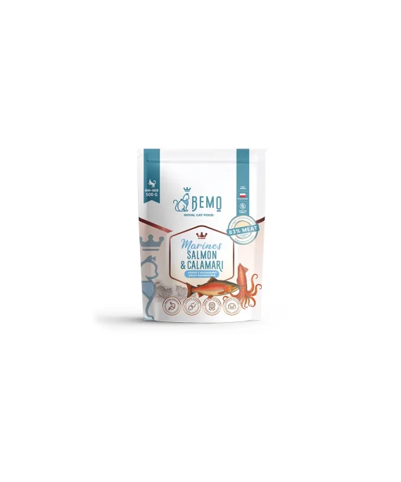 Bemo suha mačja hrana losos in lignji (Salmon with Calamari)